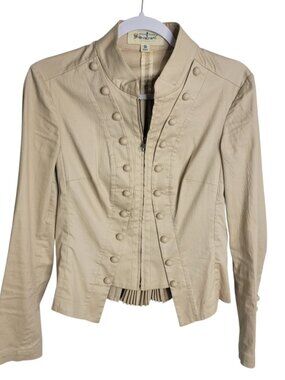 Vintage Trelise Cooper Pleated Military Jacket US Size 8 Utility Structured